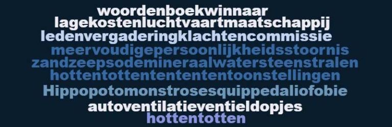 Wat is het langste Nederlandse woord?